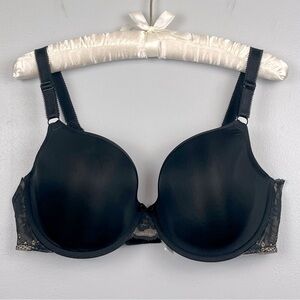 Wacoal black & beige 853252 Fire and Lace T-shirt bra, size 40D.